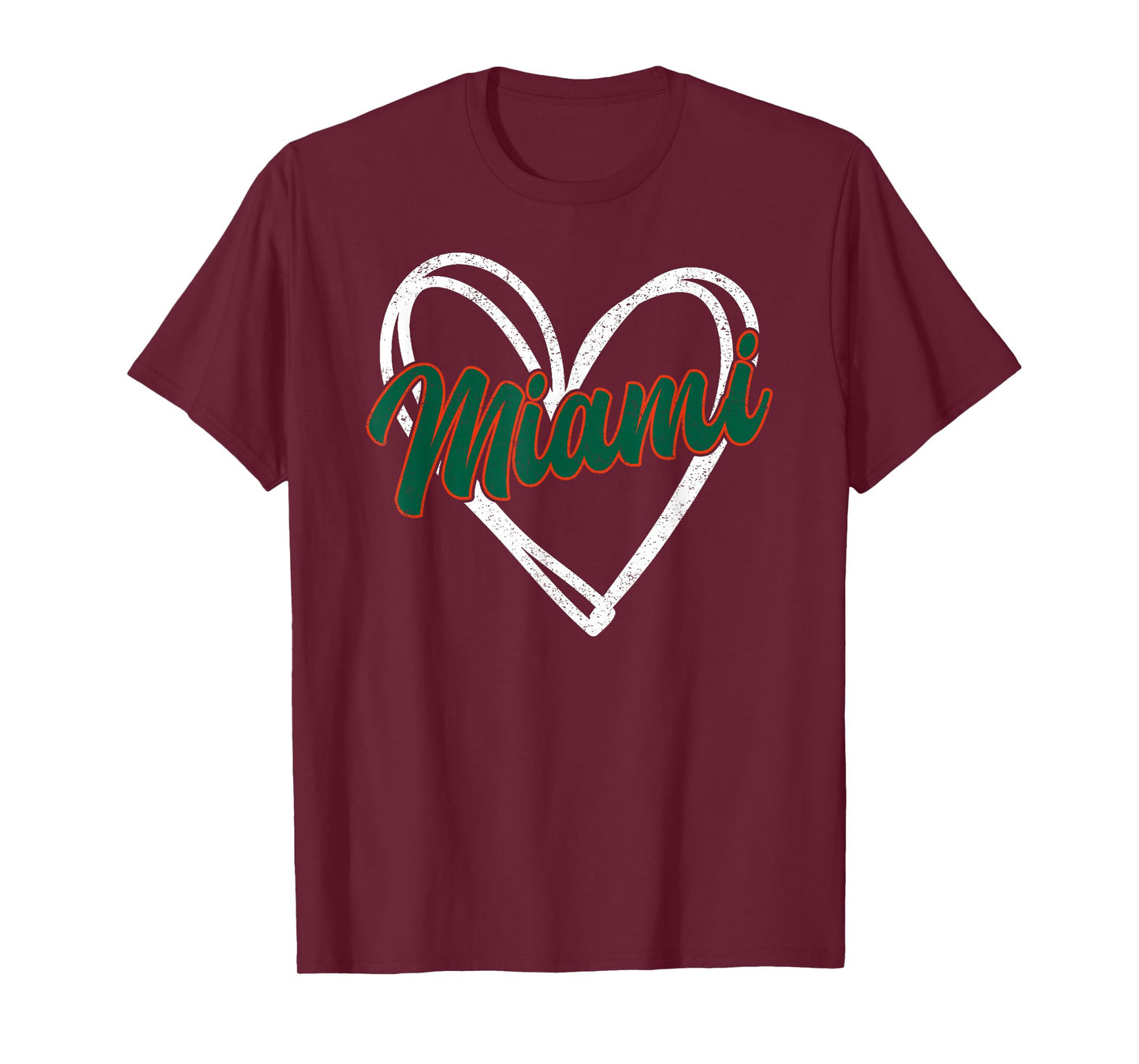 Miami Heart Vintage Men Women Kid T-Shirt
