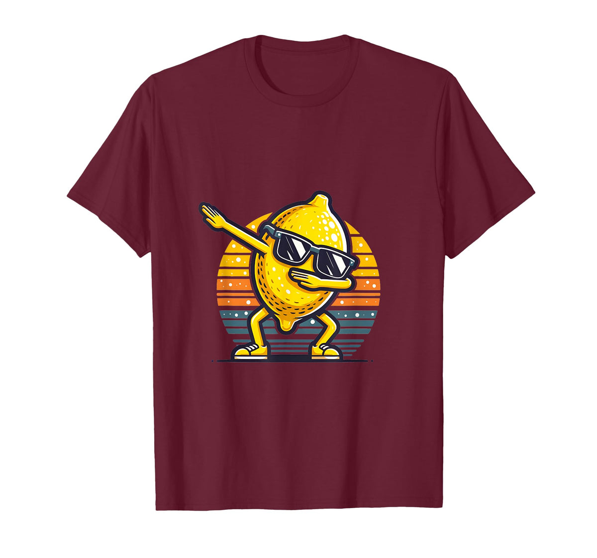 Funny Dab Lemon Dancing Dabbing Retro Fruit T-Shirt