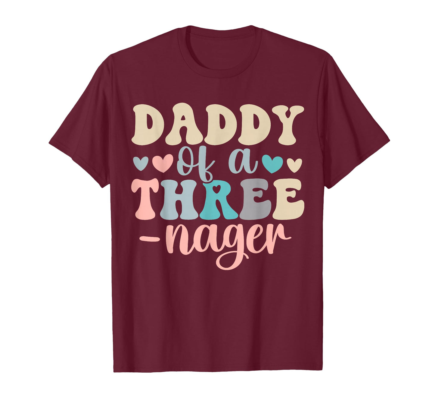 Daddy Of A Threenager 3rd Birthday Matching Family Boho T-Shirt