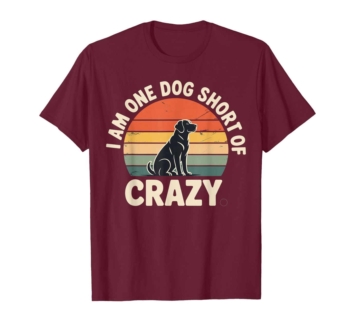 Dog Short of Crazy Funny Dog Lover Vintage T-Shirt