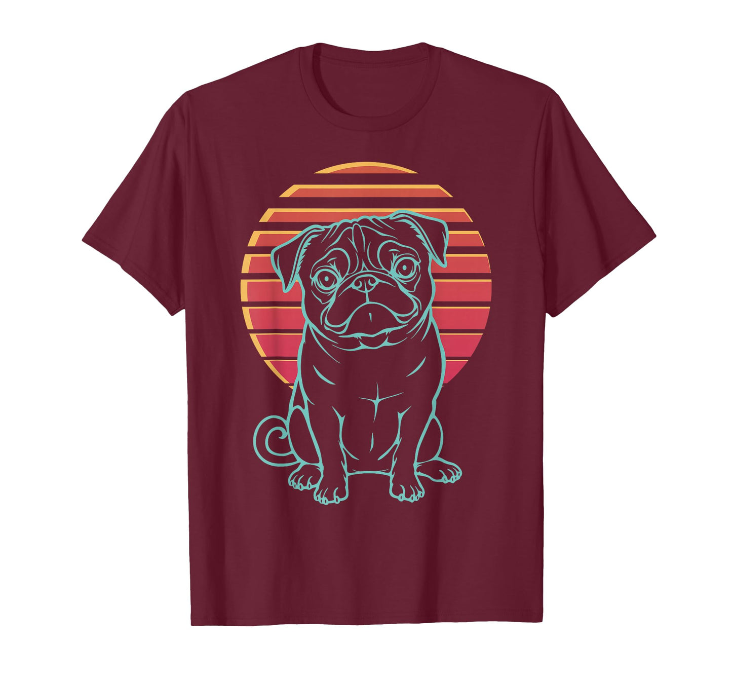 Pug Lover Dog Owner Retro Synthwave 80s T-Shirt