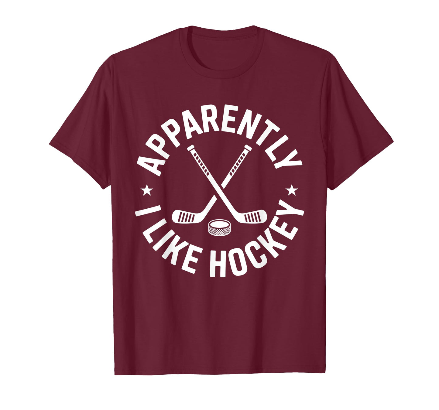 Apparently I Like Hockey Funny Hockey Sport Game Day T-Shirt