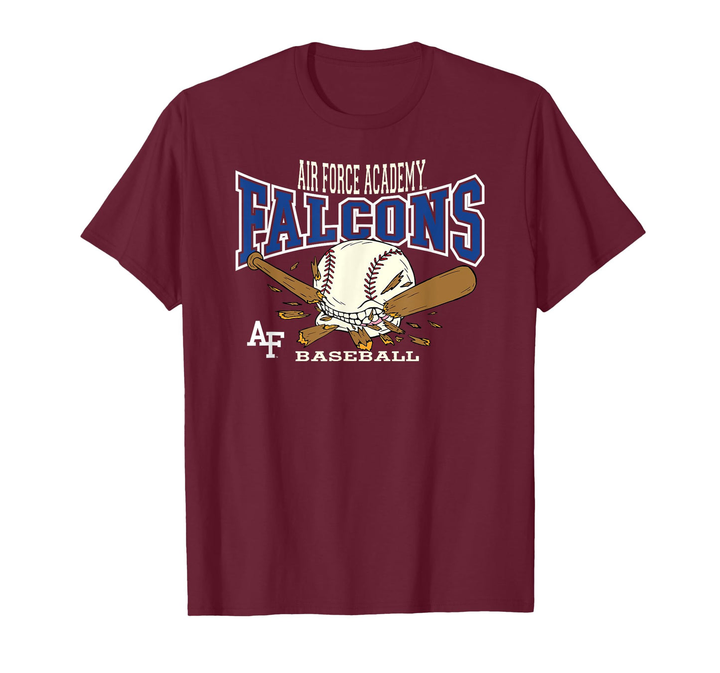 Air Force Falcons Baseball Bite Dark Gray T-Shirt