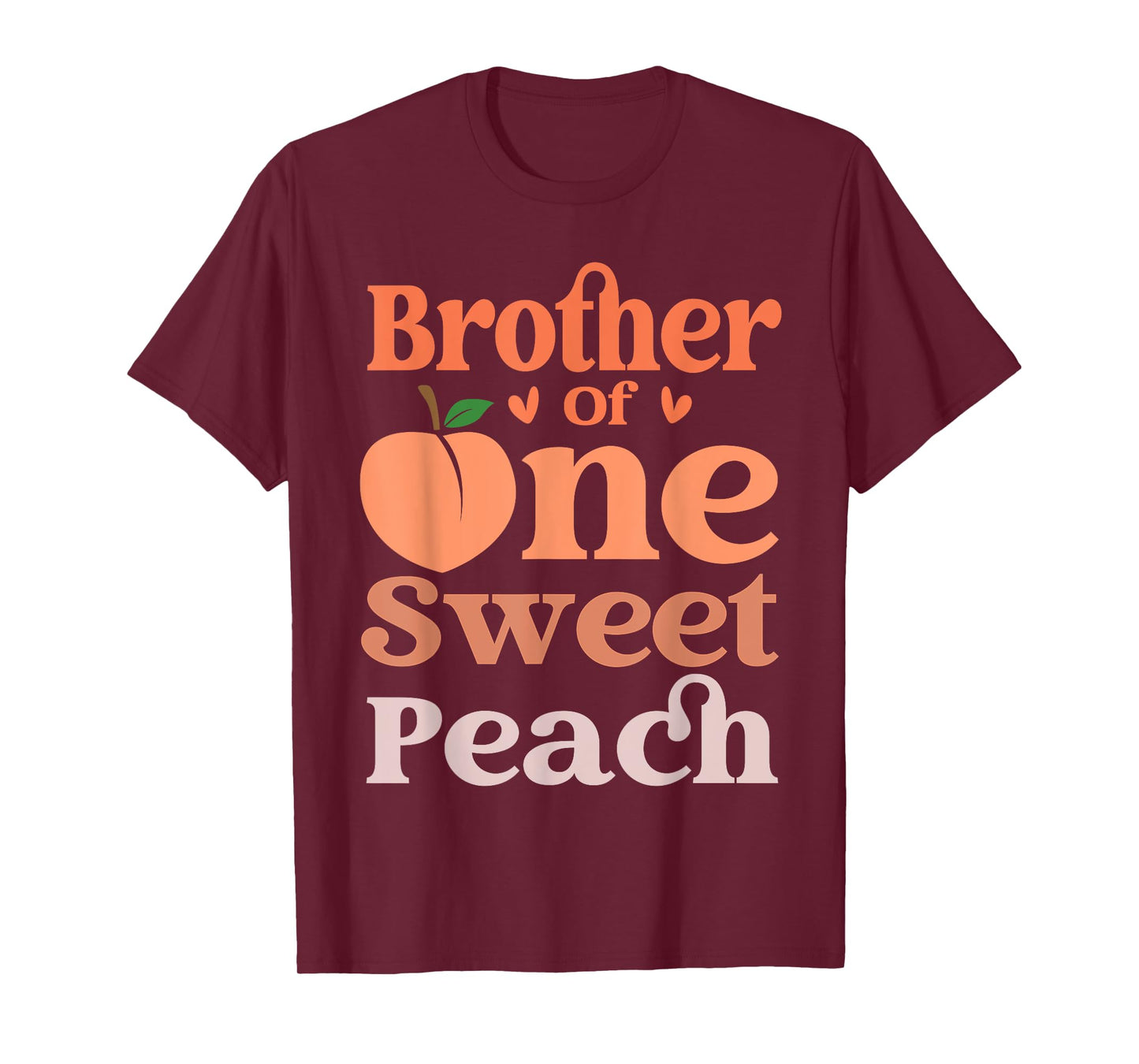 Brother Of The Sweet One 1st Birthday Peach Theme Family T-Shirt