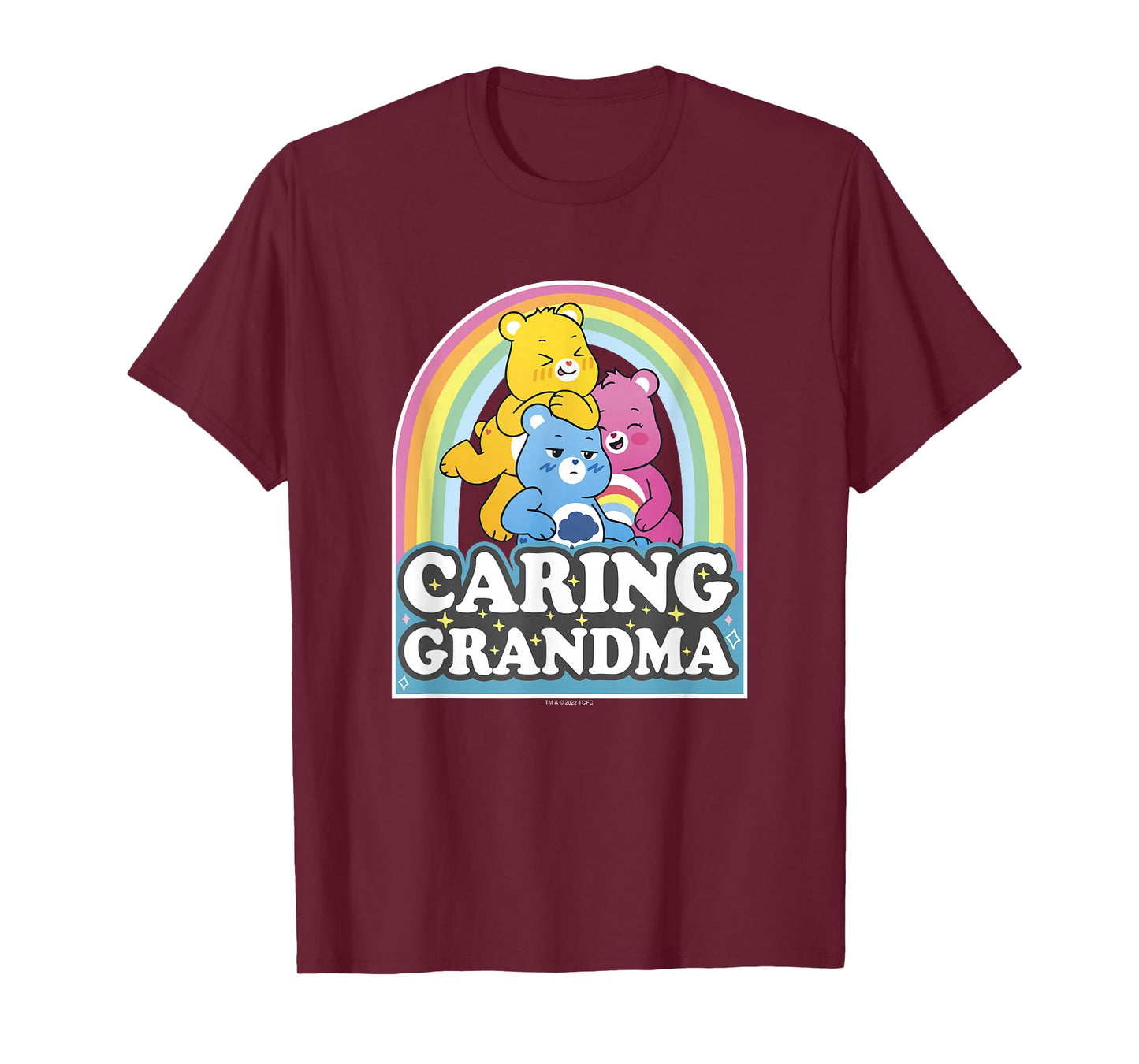 Care Bears Caring Grandma Retro Rainbow Grumpy Group Shot T-Shirt