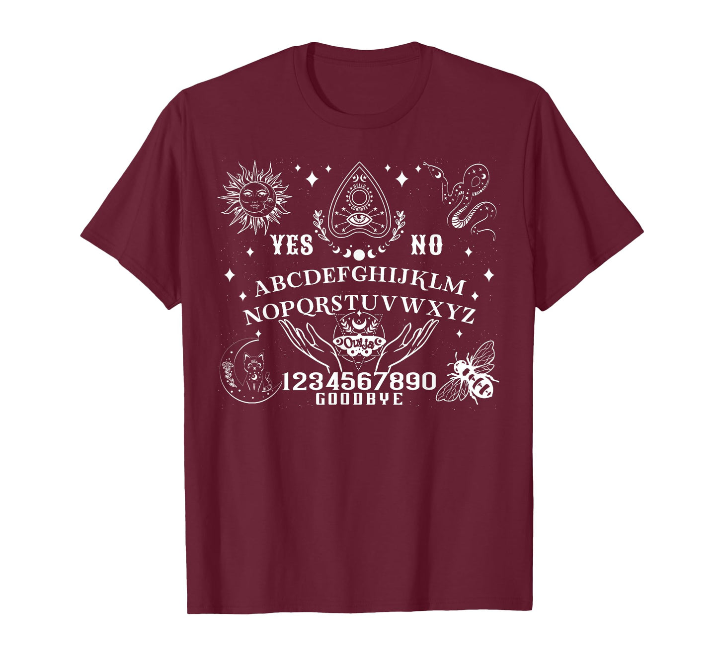 Ouija Board Spirit Board Occult Gothic Halloween Pagan Satan T-Shirt