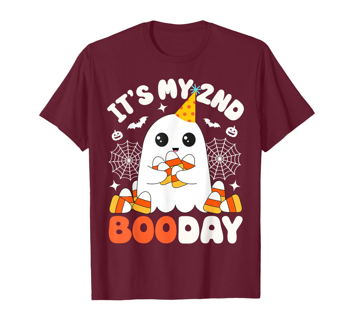 It's My 2nd Boo Day, Funny Halloween Ghost 2nd Birthday Boy T-Shirt