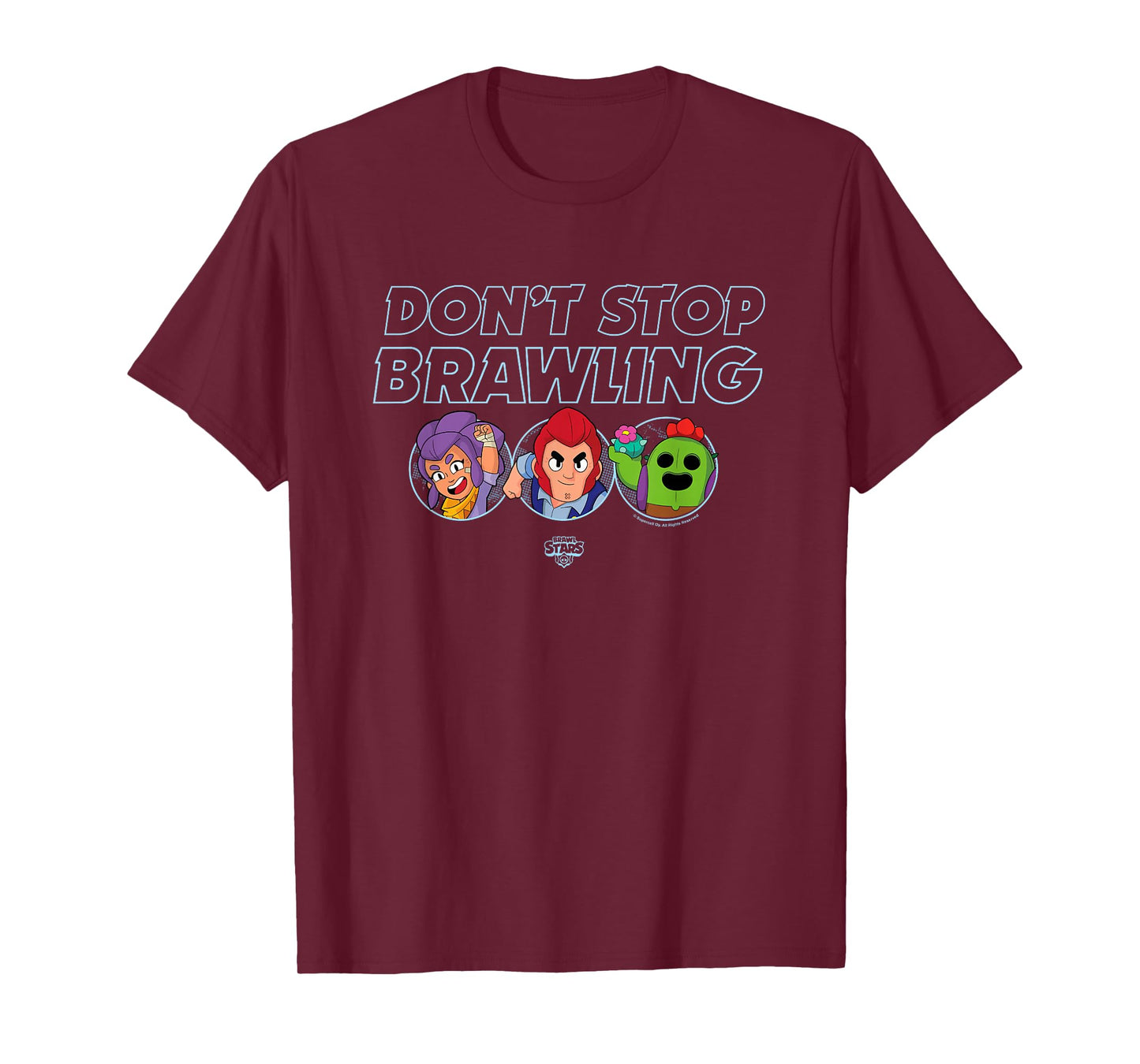 Brawl Stars Don't Stop Brawling Colt Spike & Shelly Portrait T-Shirt