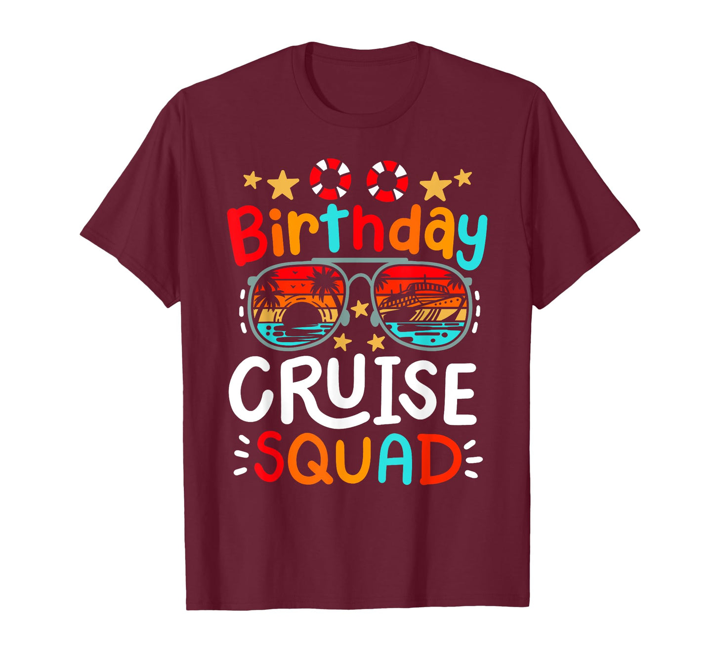 Birthday Cruise Squad Bday Cruising Vacation Men Women Kids T-Shirt