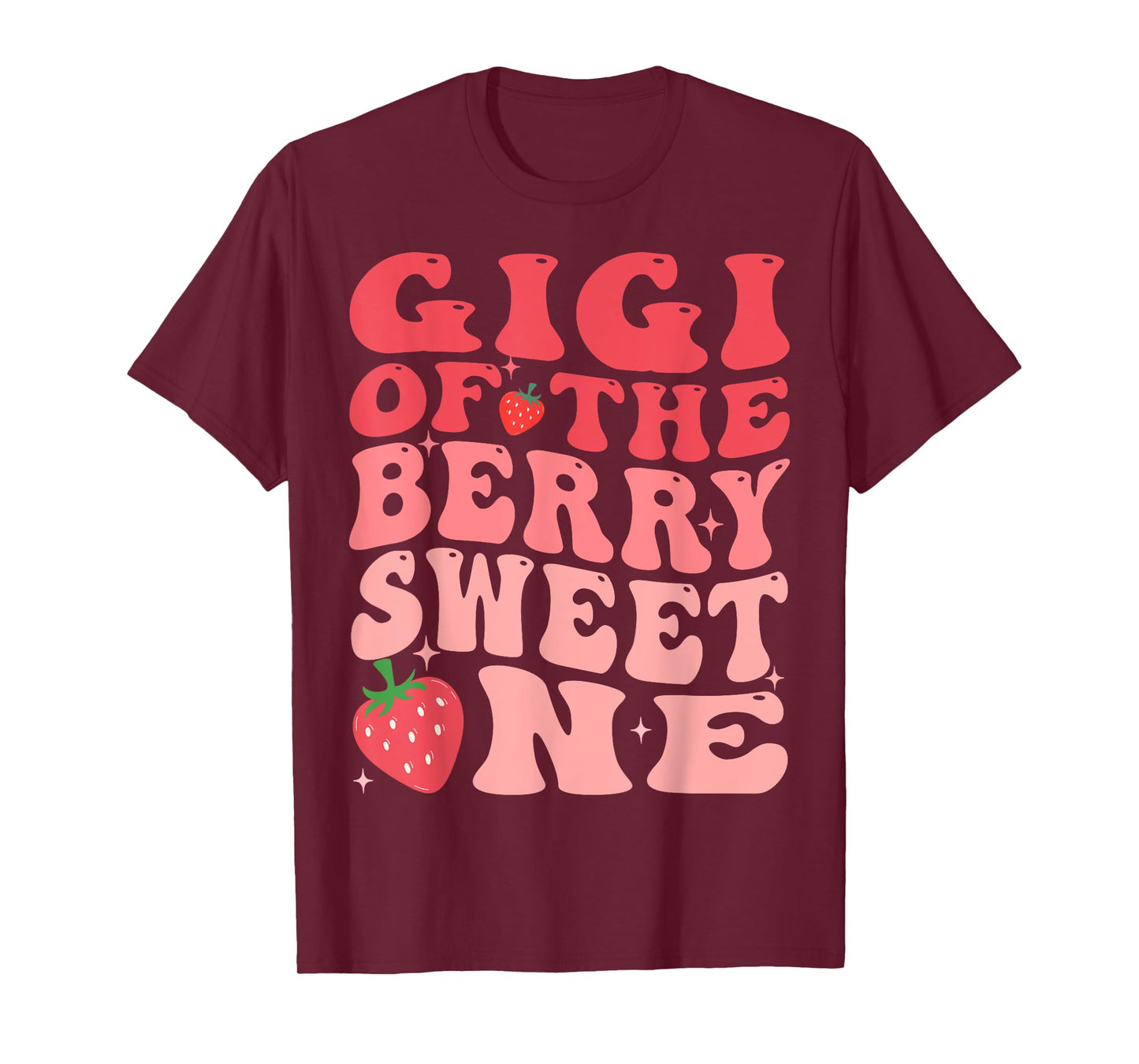 Gigi Of The Berry Sweet One 1st Birthday Strawberry T-Shirt