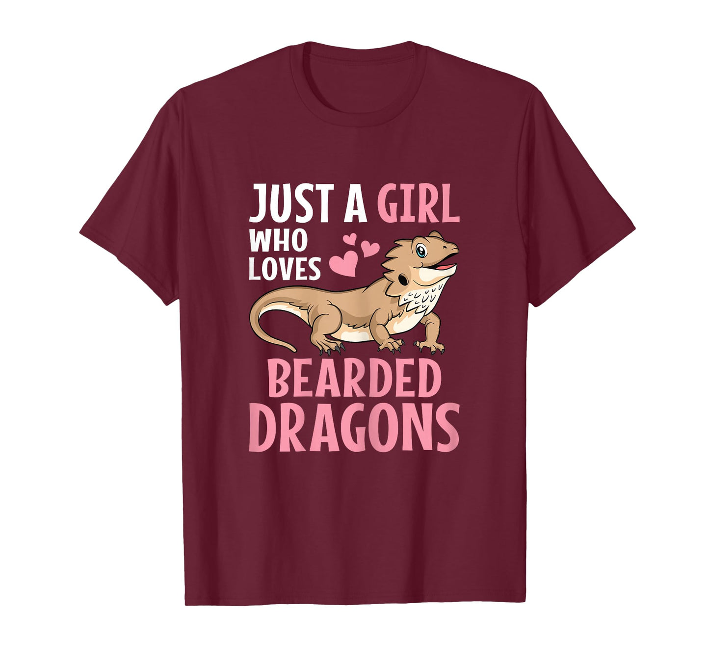 Just A Girl Who Loves Bearded Dragons Cute Lizard Reptile T-Shirt