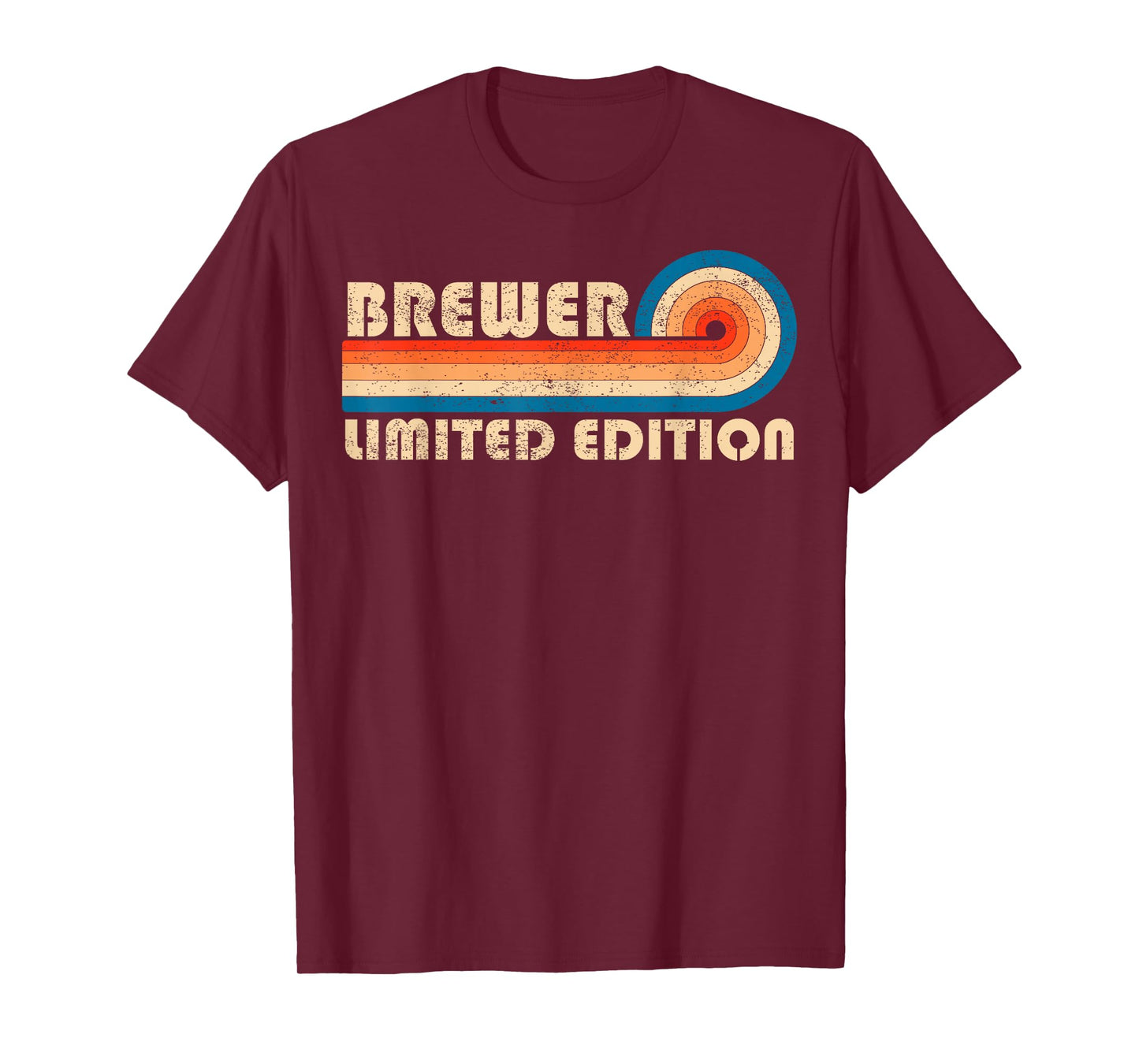 Brewer Surname Retro Vintage 80s 90s Birthday Reunion T-Shirt