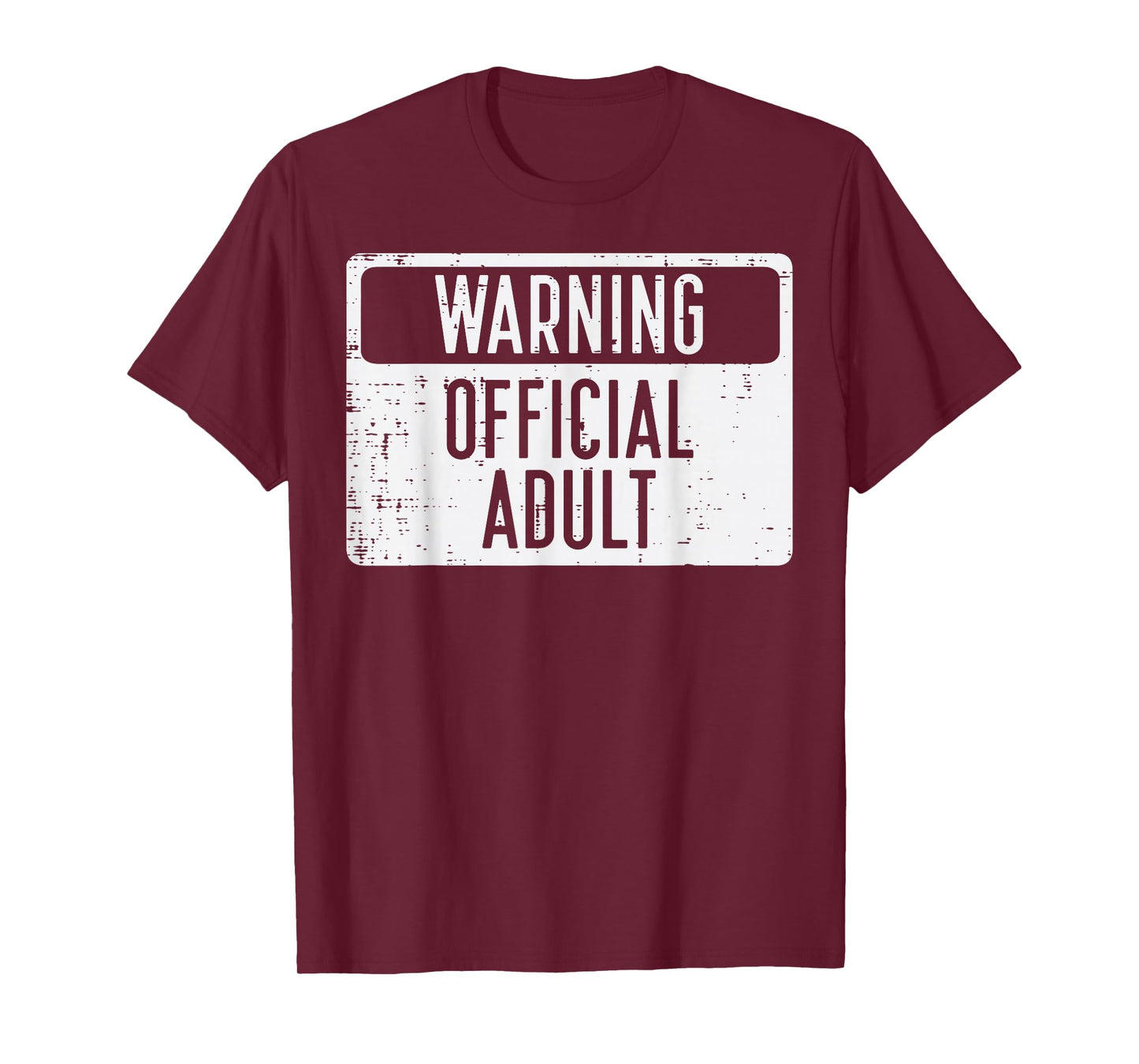 18th Birthday Warning Official Adult 18 Years Old Women Men T-Shirt