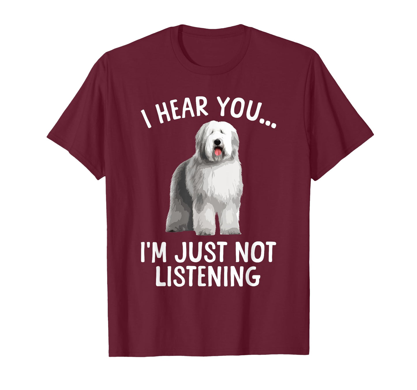 Funny Old English Sheepdog Art For Men Women Sheep Dog Lover T-Shirt