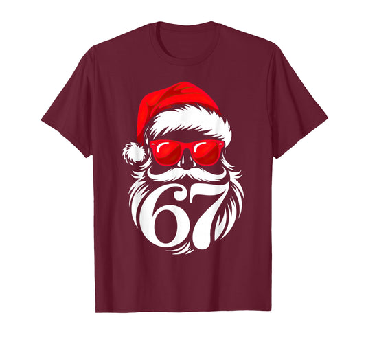 6 7 Christmas 67 Santa Six Seven Christmas T-Shirt