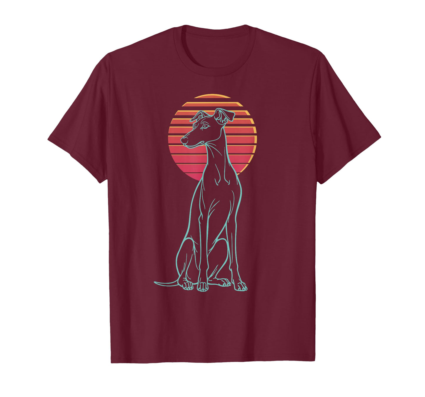 Greyhound Lover Dog Owner Retro Synthwave 80s T-Shirt