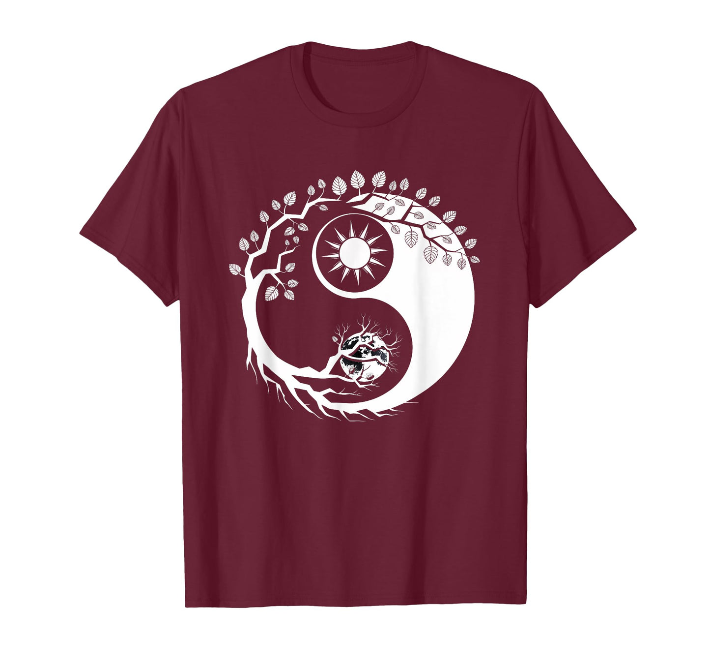 Yin Yang Moon Sun Tree of Life Men Women Kids T-Shirt