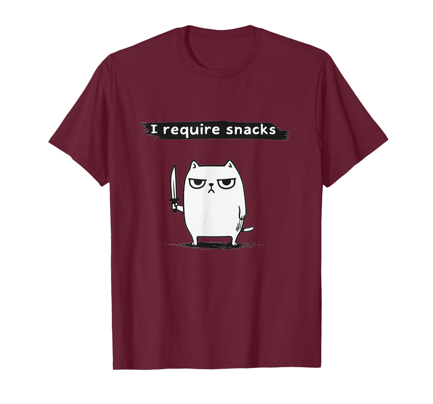 I Require Snacks Angry Cat Funny Meme T-Shirt