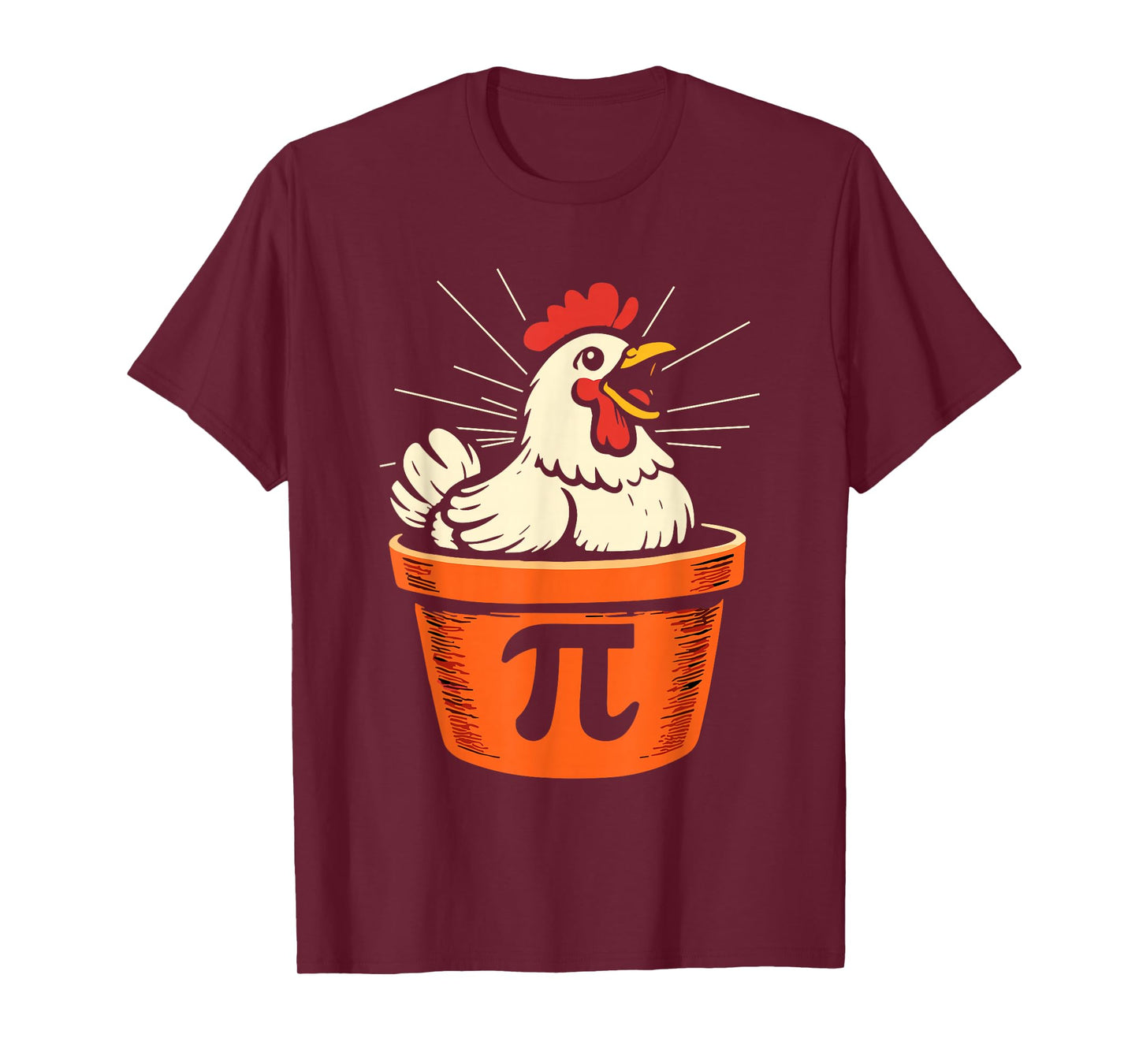 Funny Chicken Pot Pi Day Pie Math Lover 3.14 Men Women Kids T-Shirt