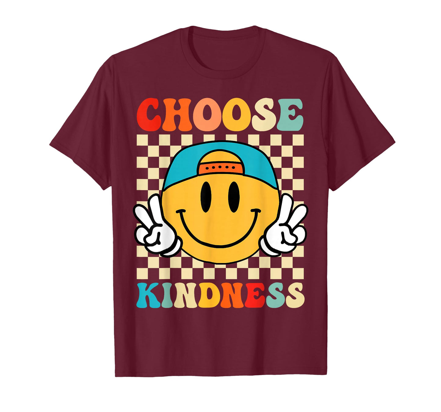 Choose Kindness Retro Groovy Be Kind Inspirational Kids T-Shirt