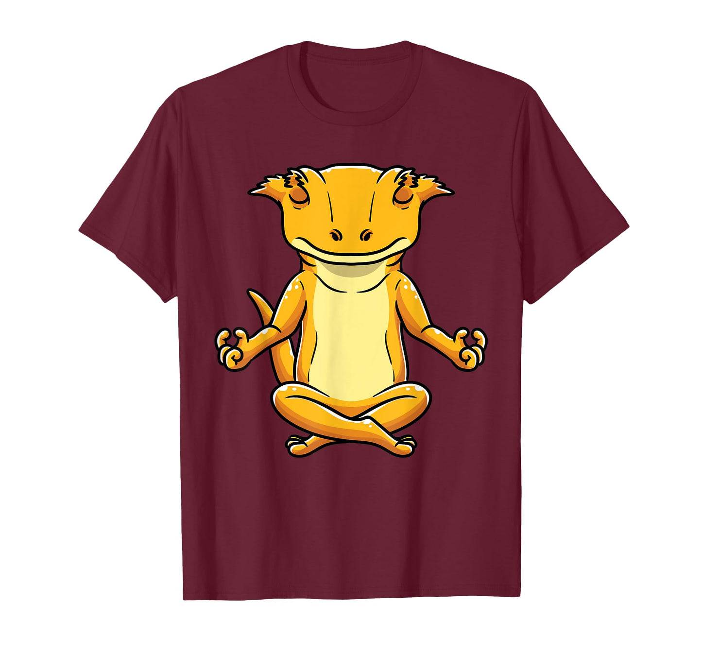 Funny Yoga Crested Gecko Meditating Lizard Reptile T-Shirt