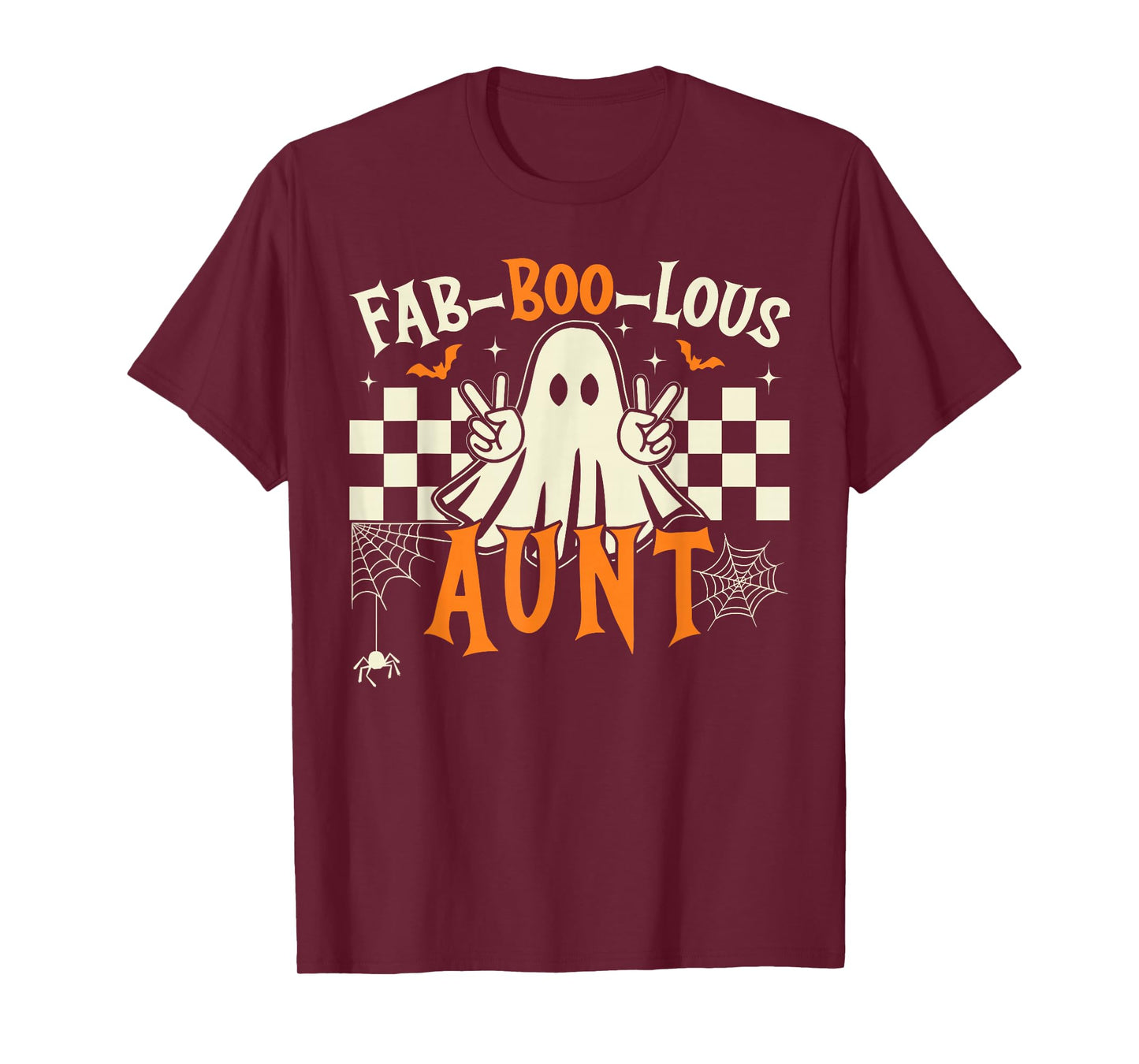 Fab Boo Lous Aunt Rero Ghost Spooky Auntie Halloween Costume T-Shirt