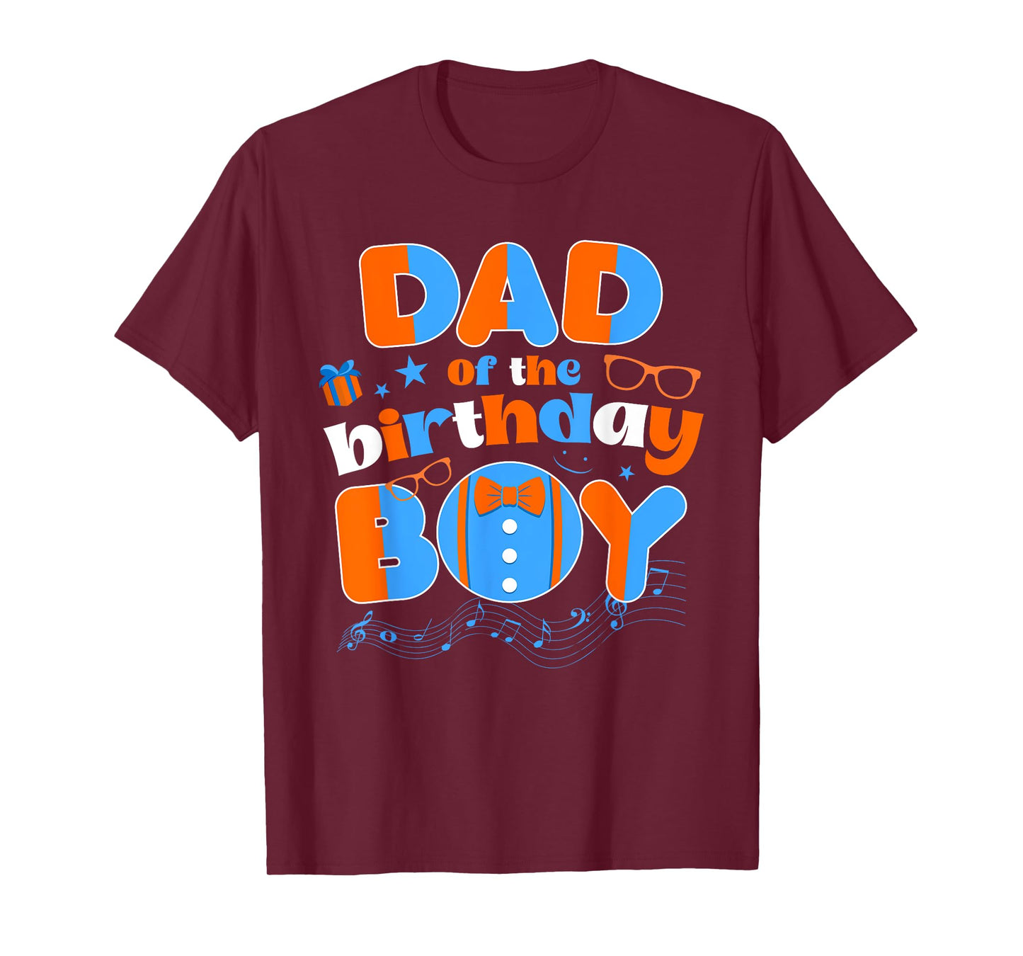 Dad Of The Birthday Boy Matching Family Blippy Funny T-Shirt