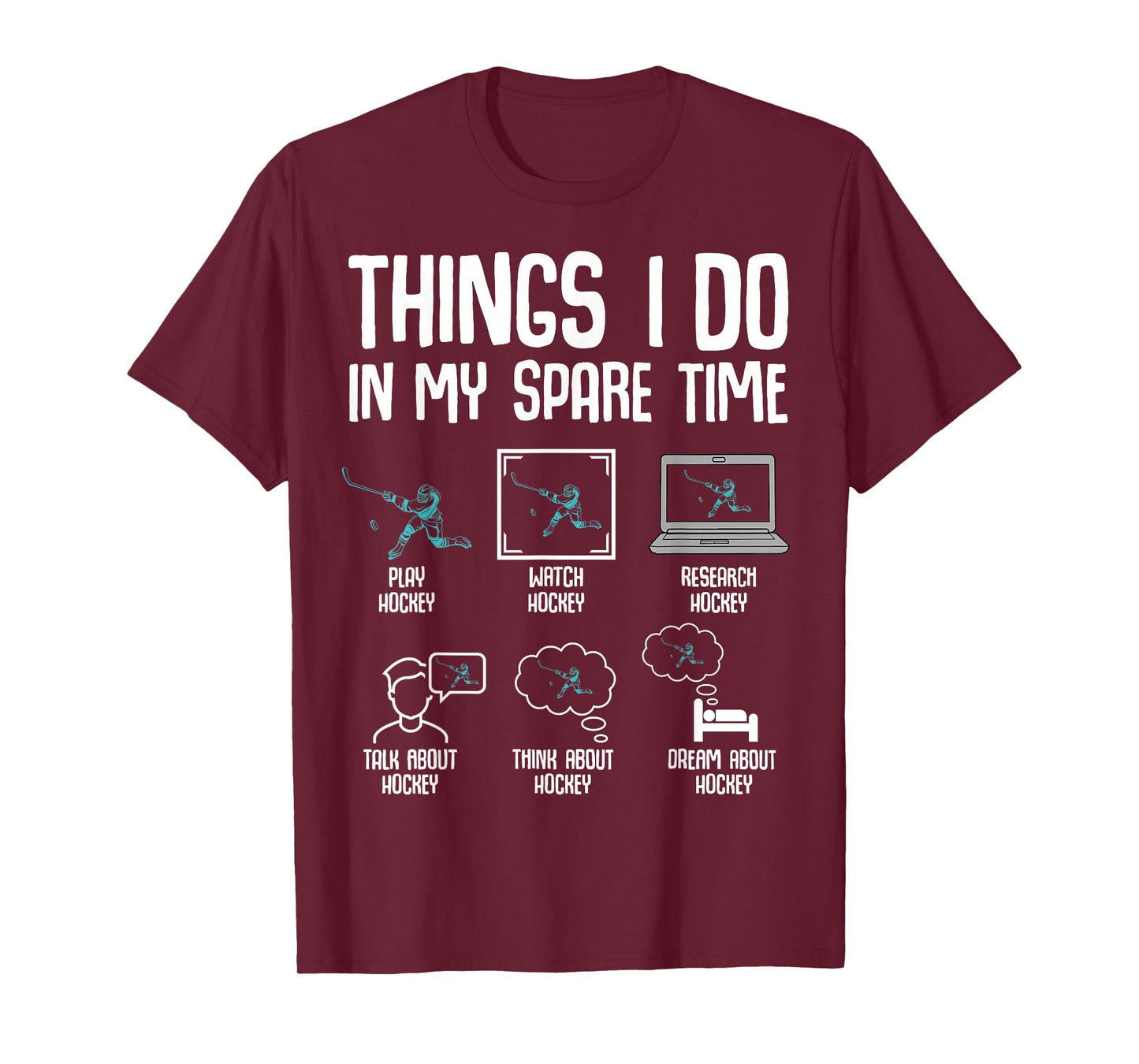 Hockey Things I Do In My Spare Time Ice Hockey Kids Boys T-Shirt
