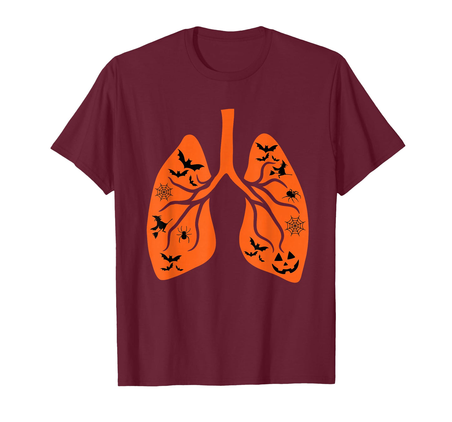 Vintage Respiratory Therapist RT Lung Pumpkin Bats Halloween T-Shirt