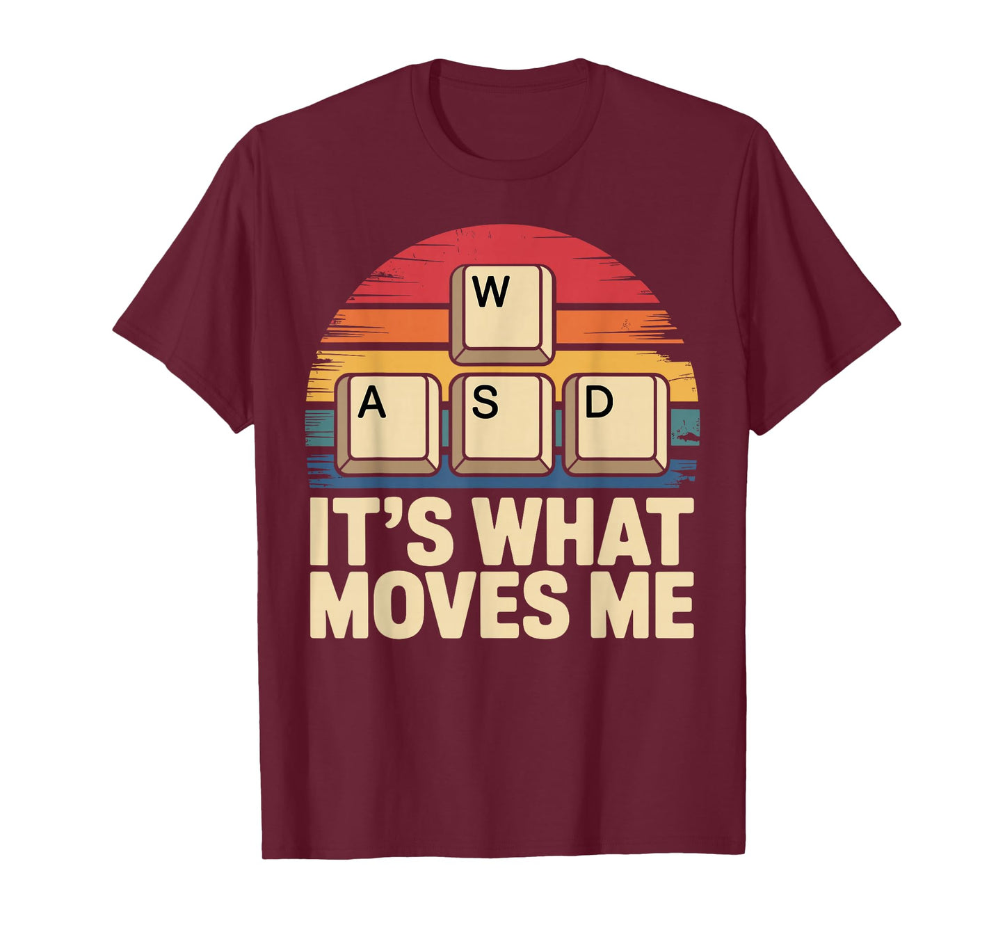 Retro WASD Gaming Keys Funny PC Gamer Design T-Shirt