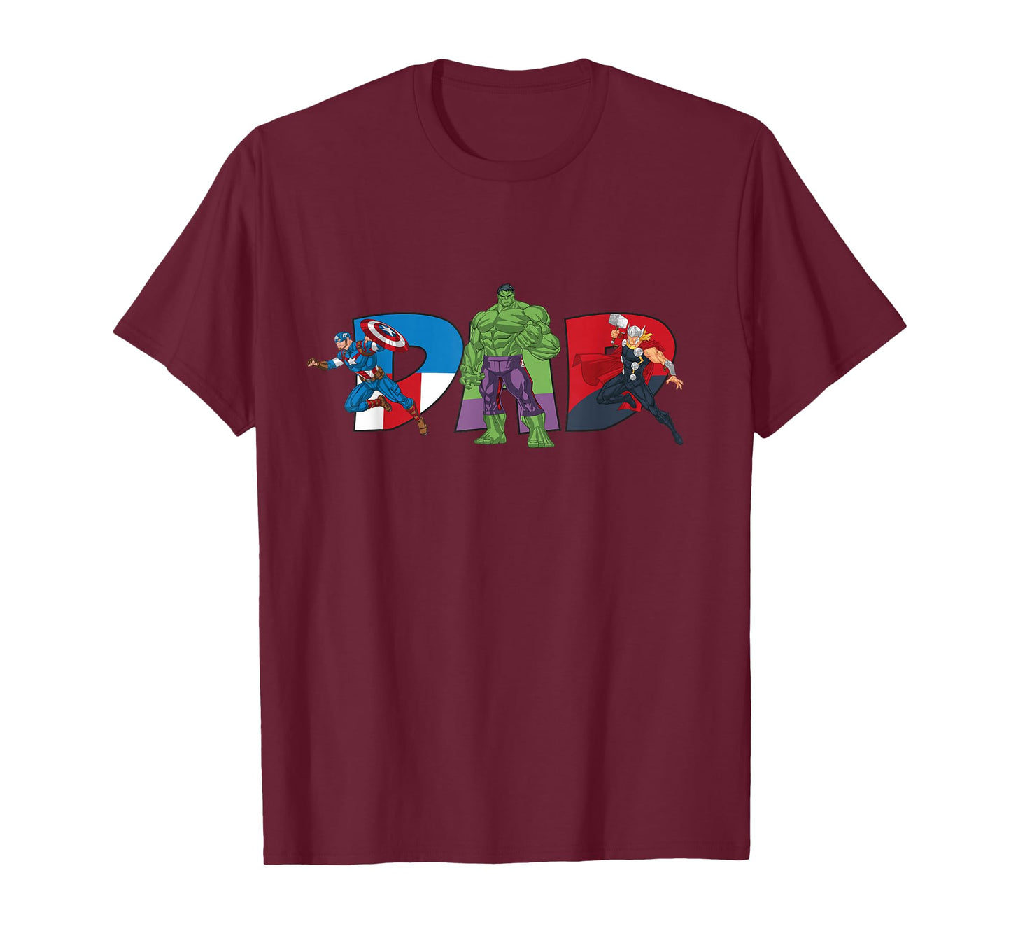 Marvel Avengers Team Dad Father’s Day Family Trip Birthday T-Shirt