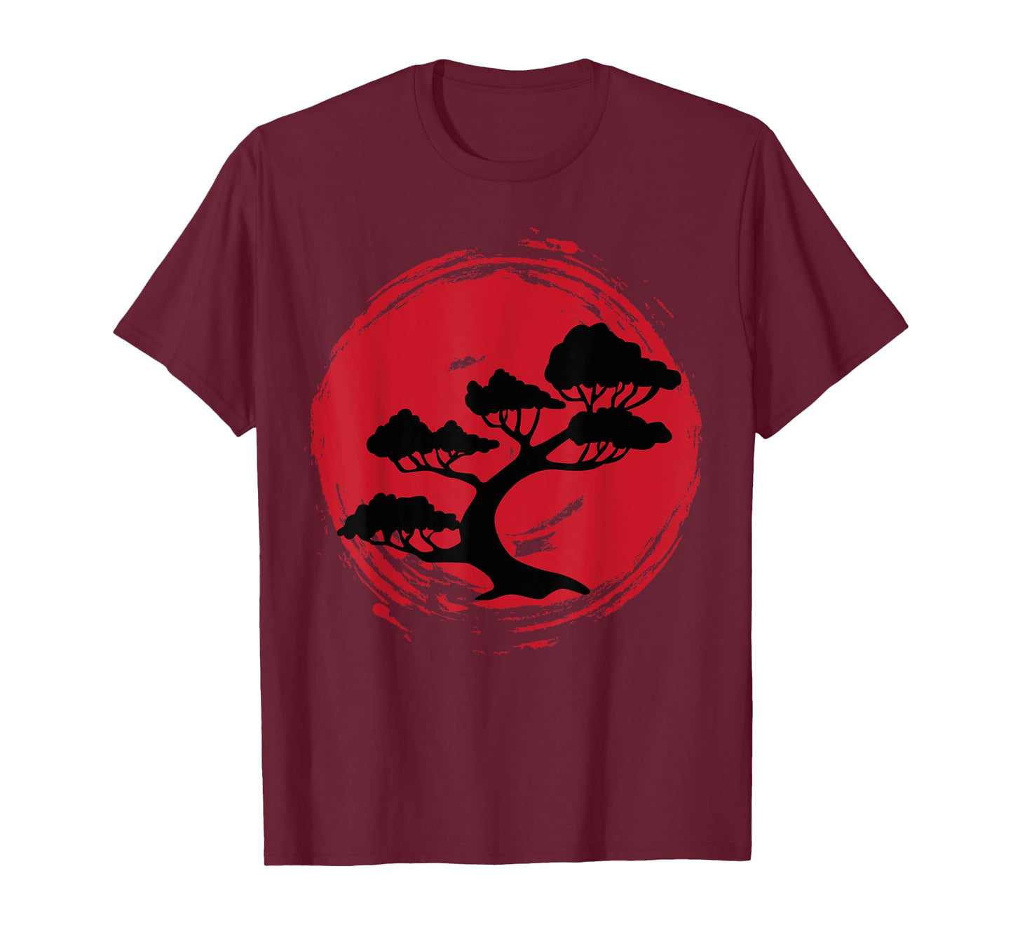 BONSAI TREE Japanese Enso Calligraphy Circle T-Shirt