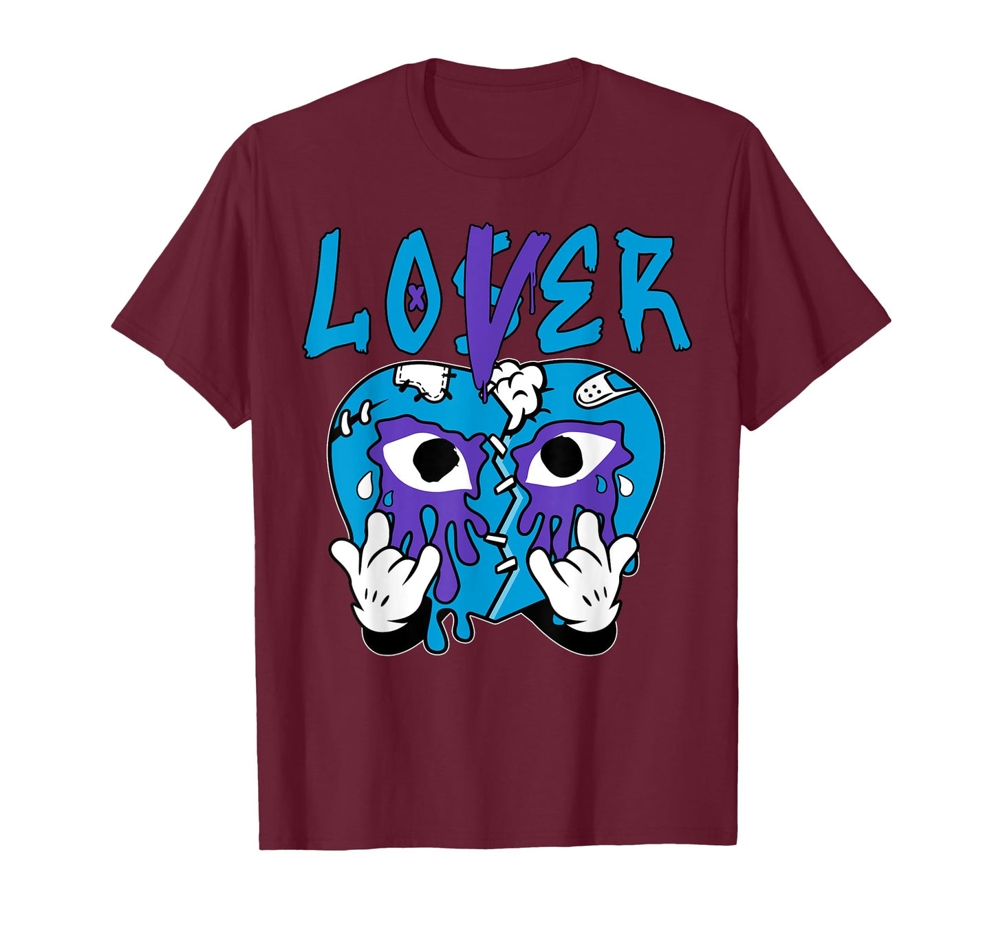 Loser Lover Drip Heart Tee Color Aqua Matching Outfit T-Shirt