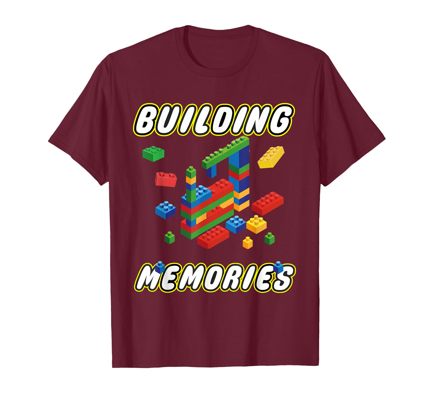 Building Memories Building Bricks Construction Builder T-Shirt