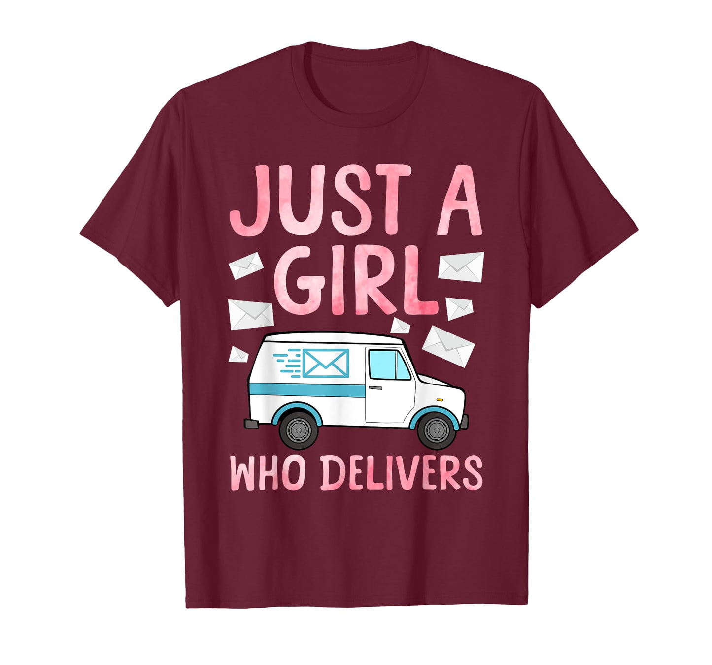Mail Lady Design For Women Girls Postal Worker Mail Carrier T-Shirt