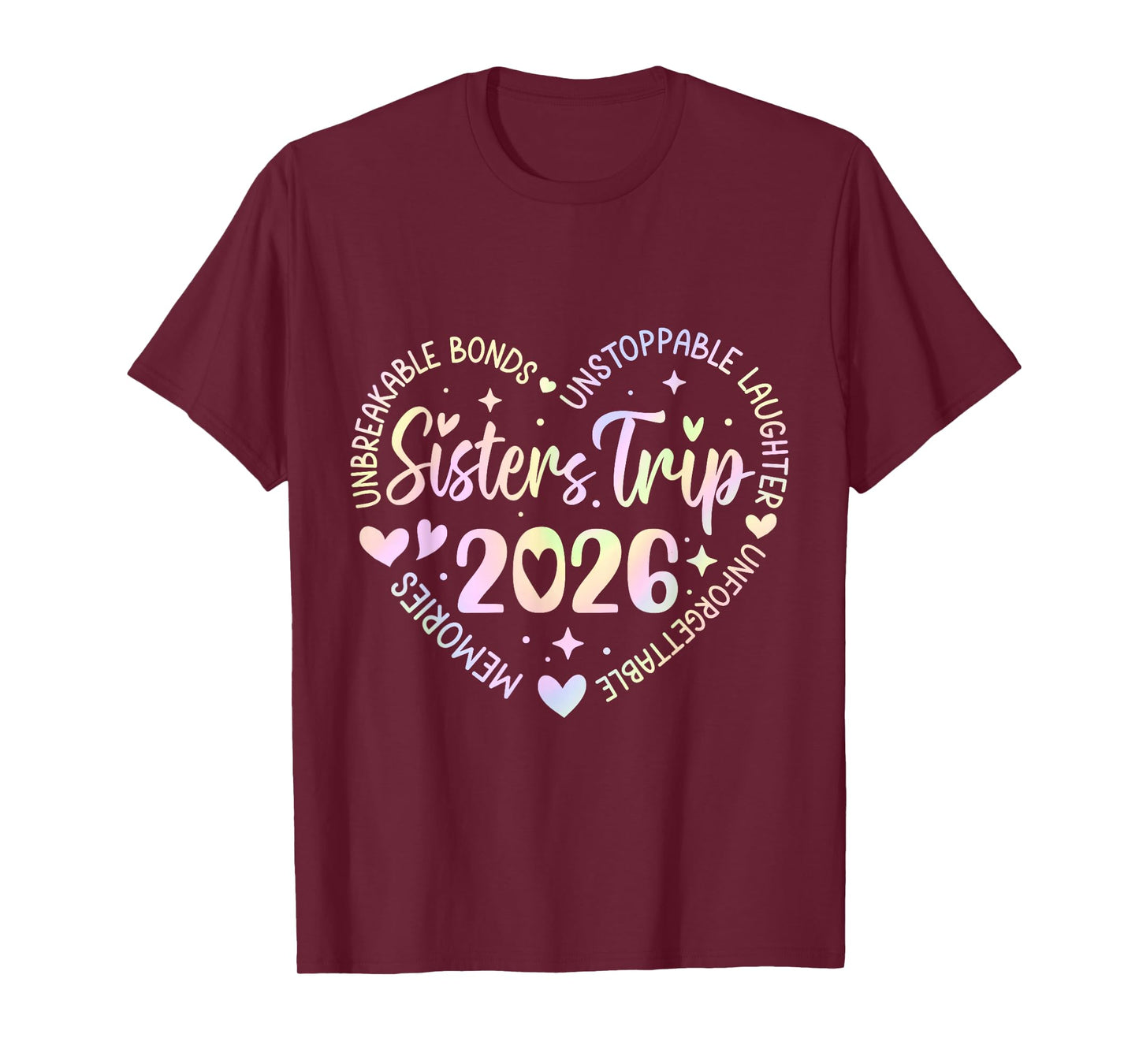 Sisters Trip 2026 Memories Trip Friends Vacation Retro T-Shirt