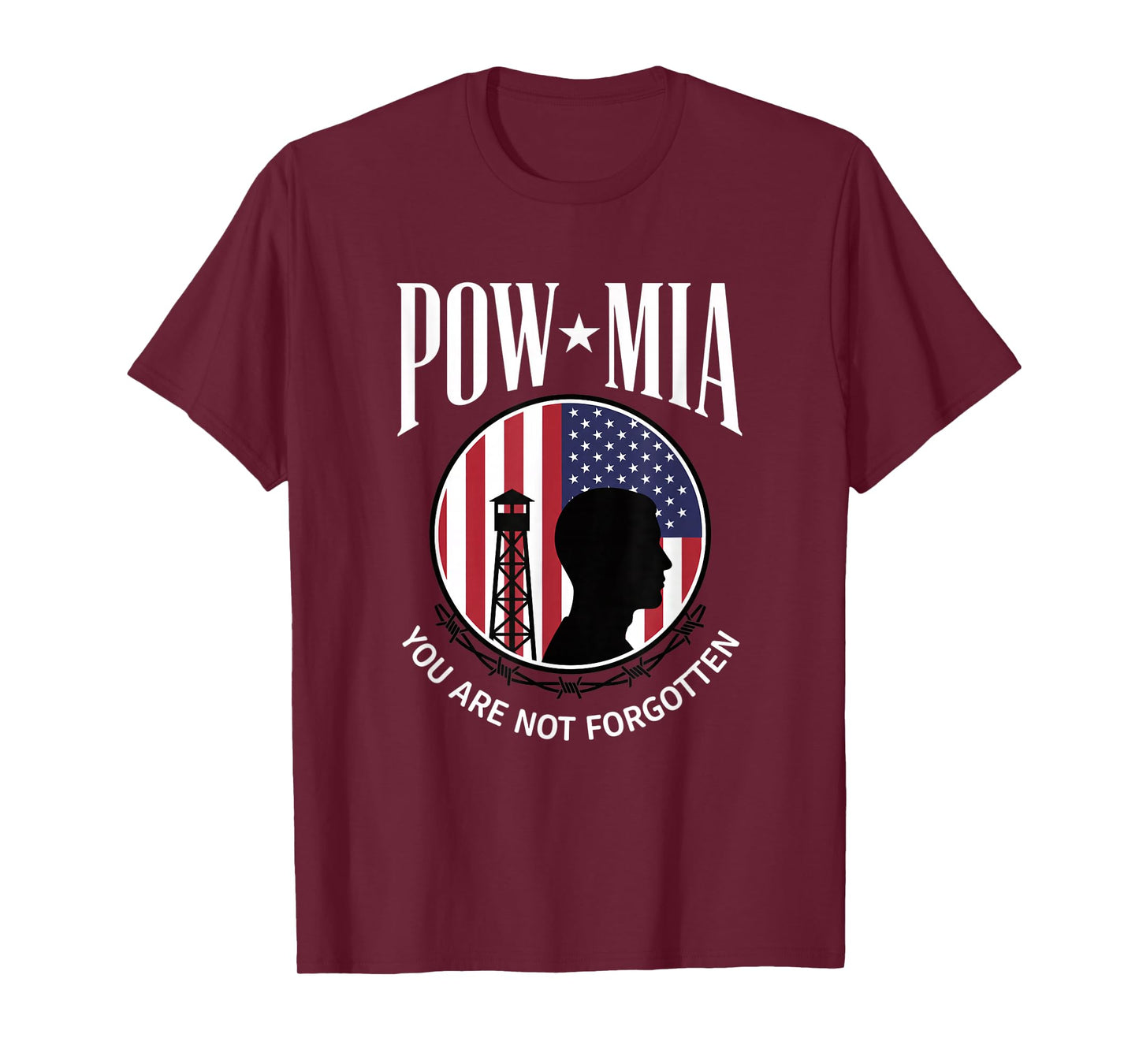 USA POW MIA - You are Not Forgotten Patriotic American Flag T-Shirt