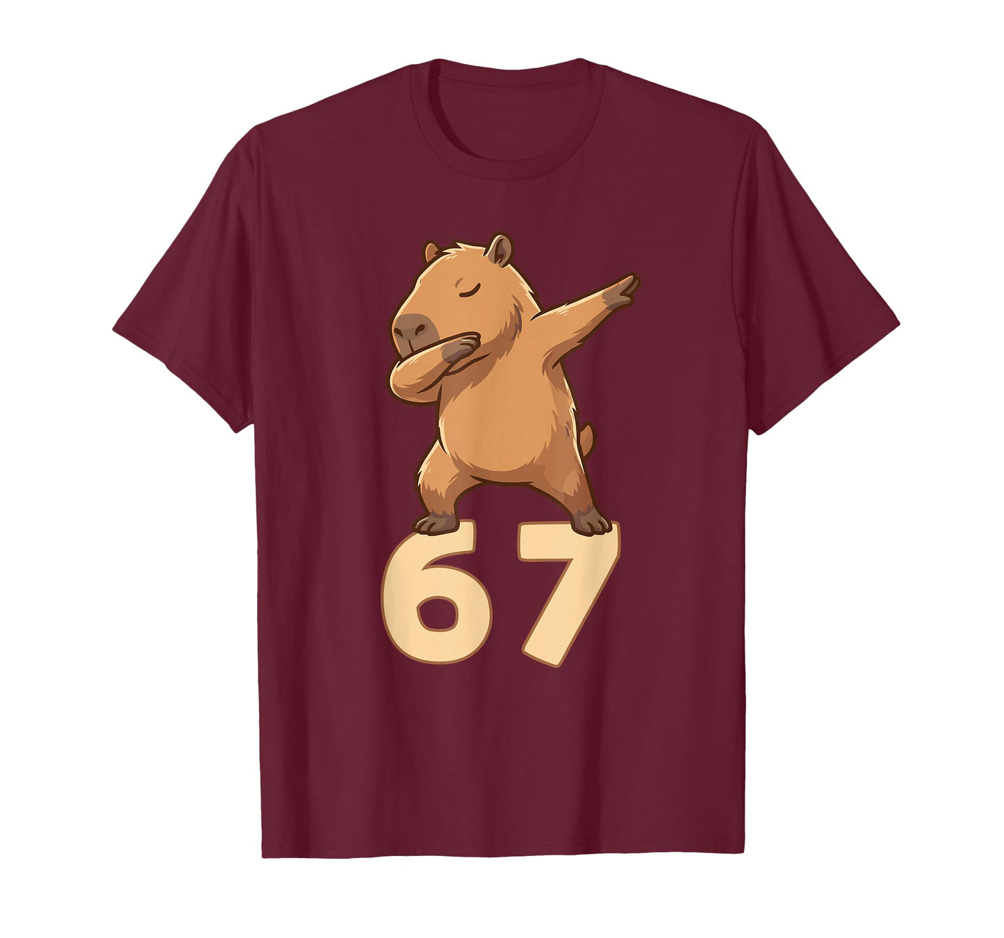 Six Seven 67 Meme Capybara Funny 67 Capybara for Kids Boys T-Shirt