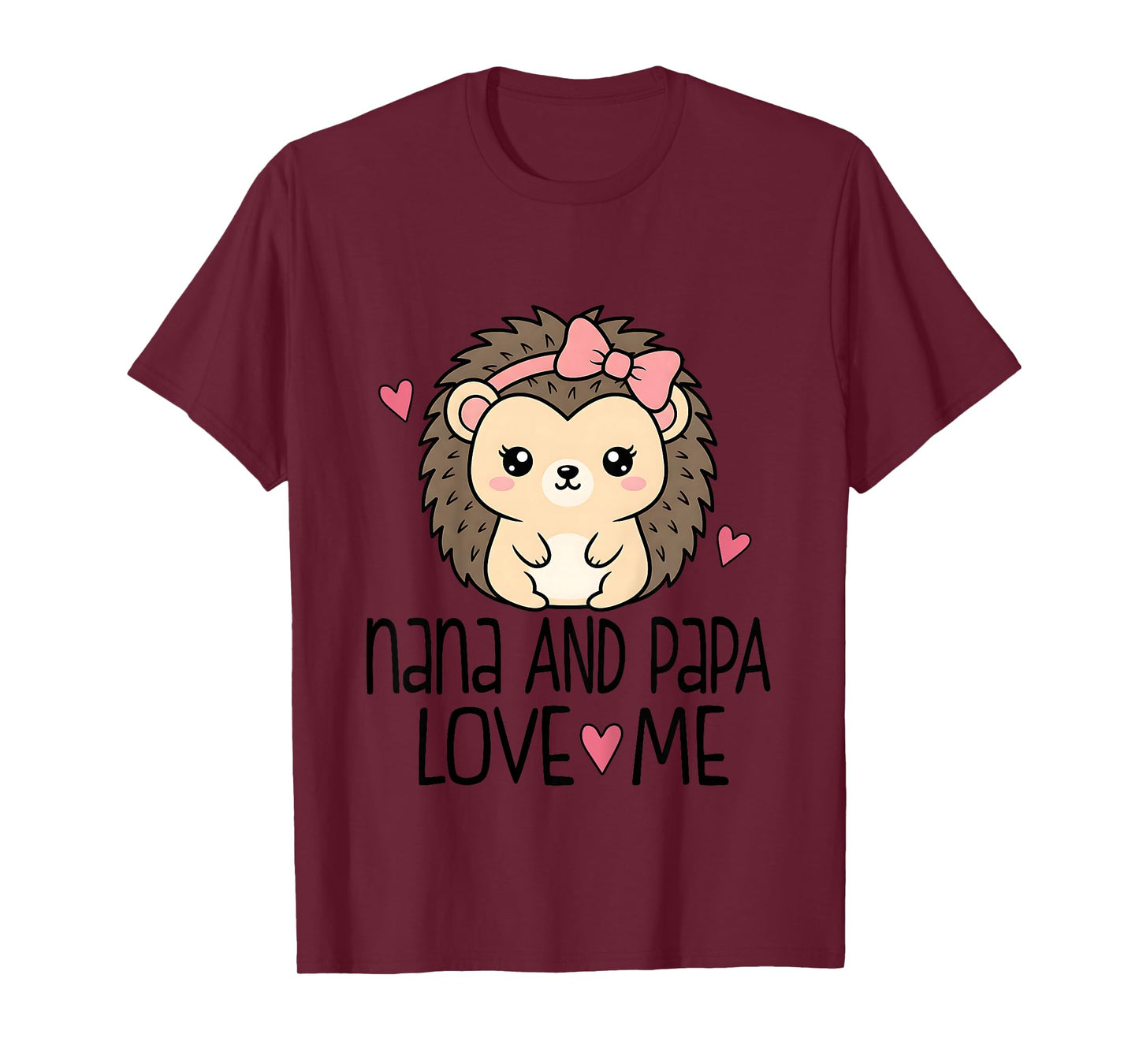 Nana and Papa Love Me Granddaughter Hedgehog T-Shirt