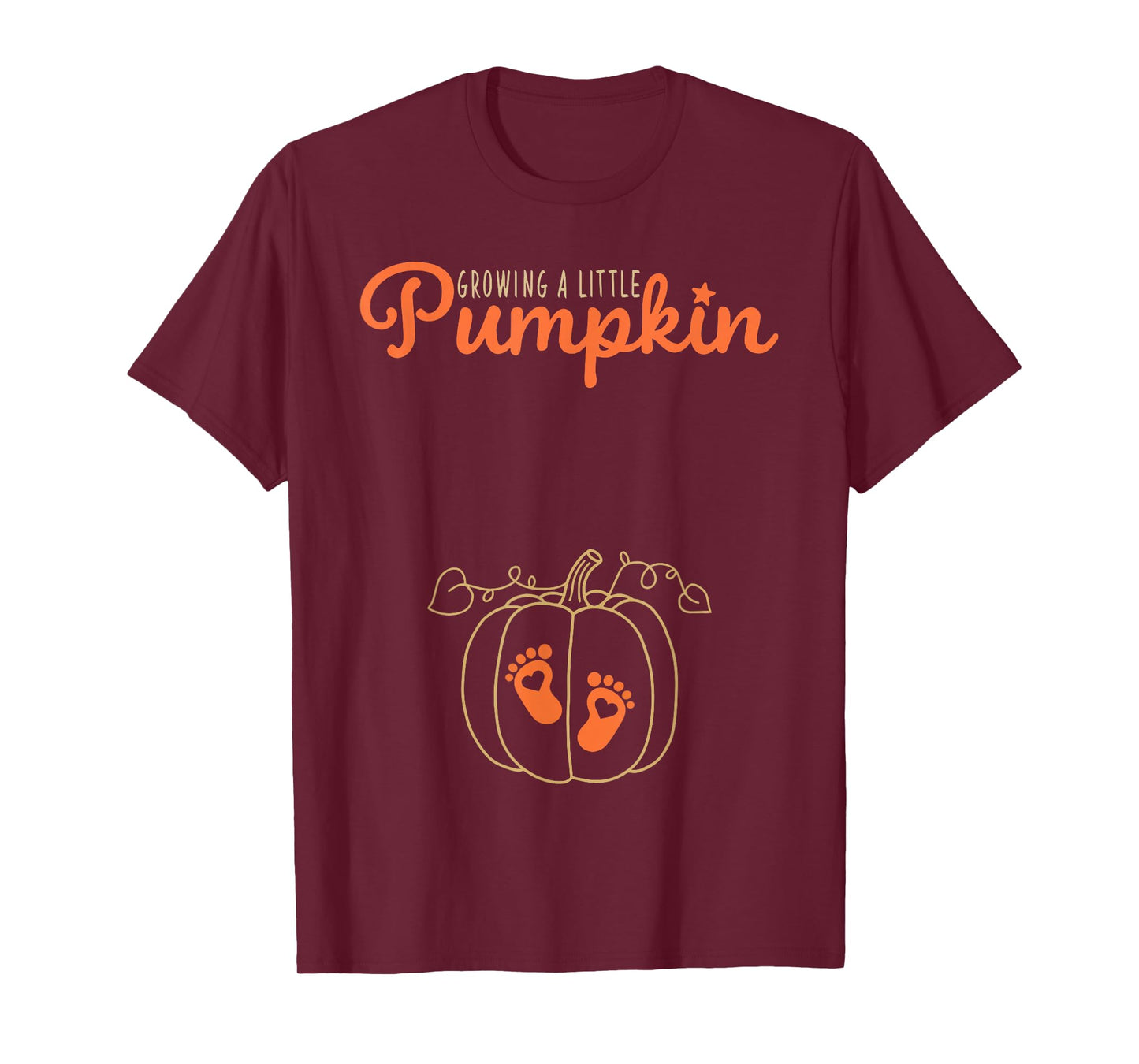 Growing A Little Pumpkin Fall Pregnancy Thanksgiving Autumn T-Shirt