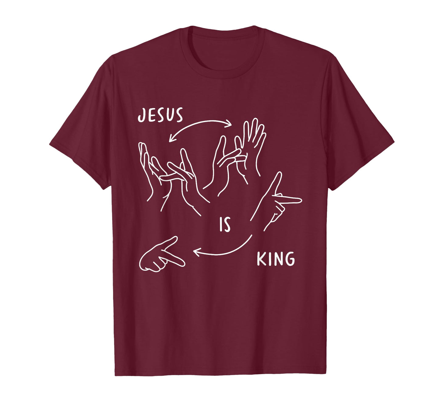 Jesus is King ASL Sign Language Christian T-Shirt