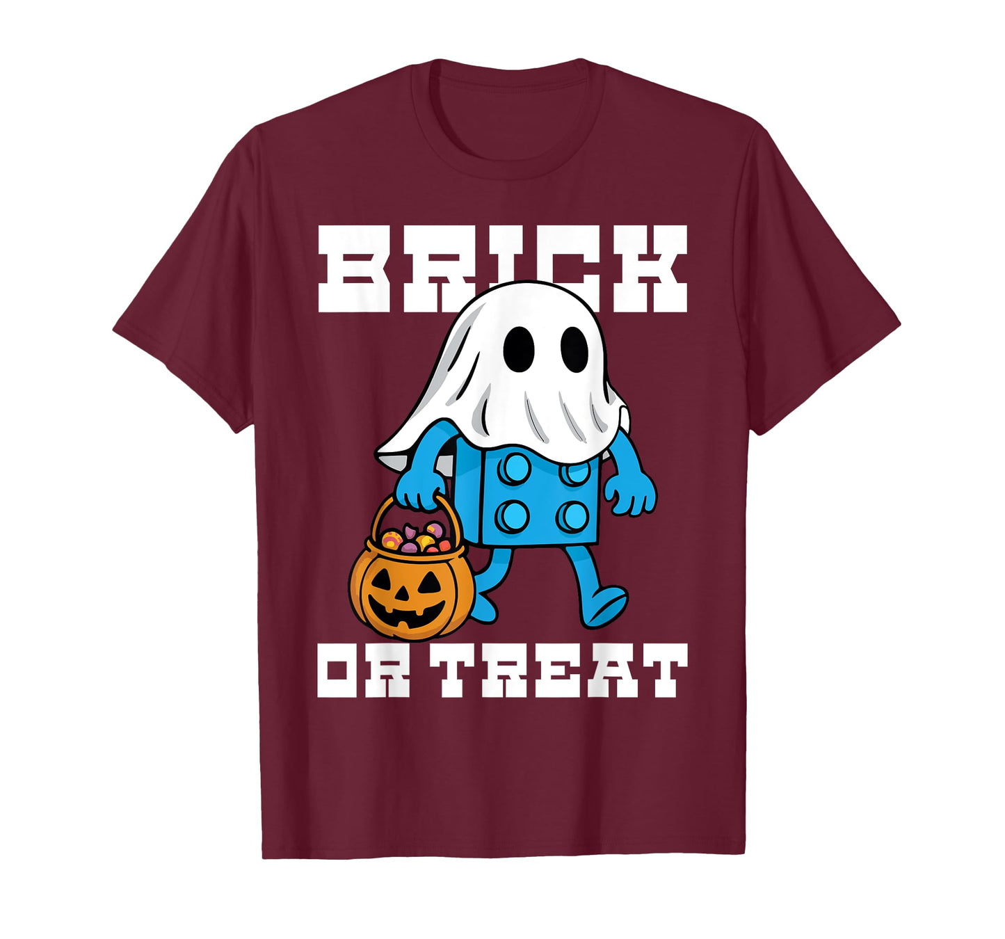 Brick Or Treat Builder Block Building Halloween Brick Master T-Shirt