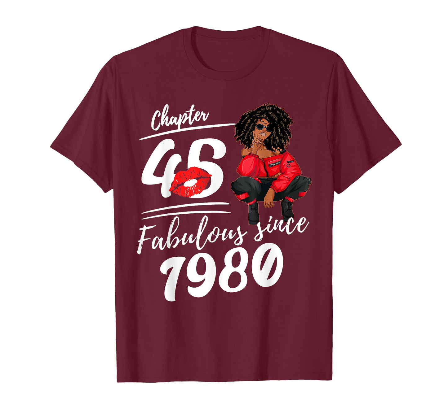 Chapter 45 Fabulous Since 1980 45th Birthday Queen for Women T-Shirt