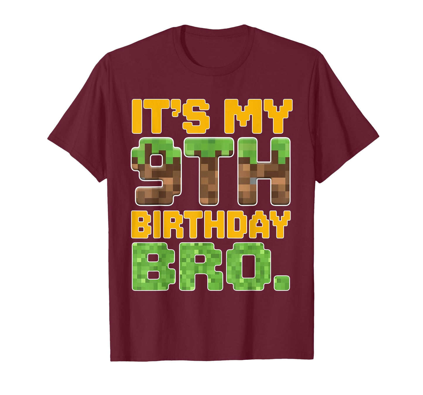 Funny Birthday Boy It's My 9th Birthday Video Game Pixel T-Shirt