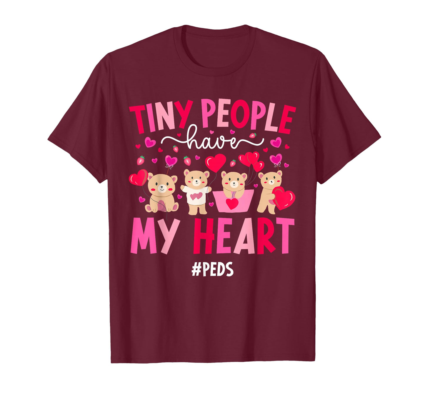 Valentine Peds Nurse Valentines Day Pediatric Nurse T-Shirt
