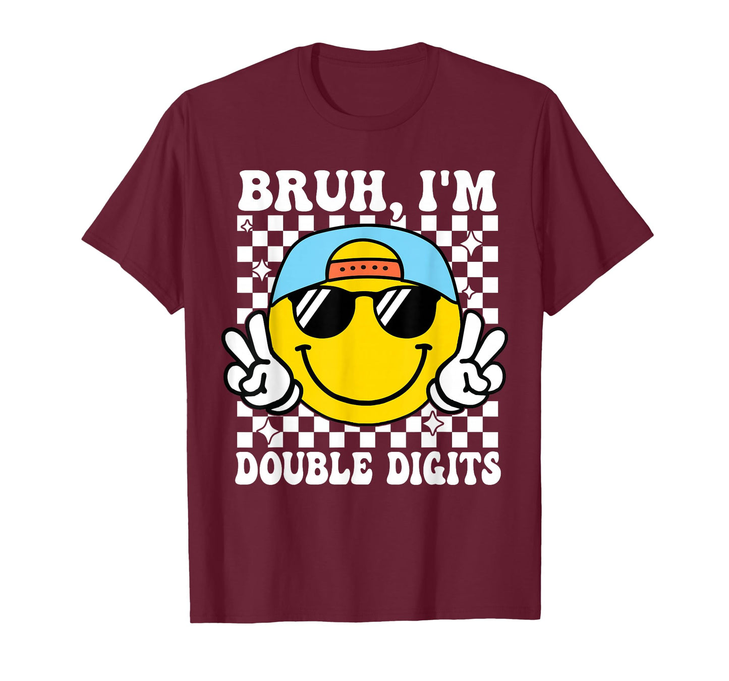 10 Years Old Birthday Bruh I'm Double Digits 10th Birthday T-Shirt