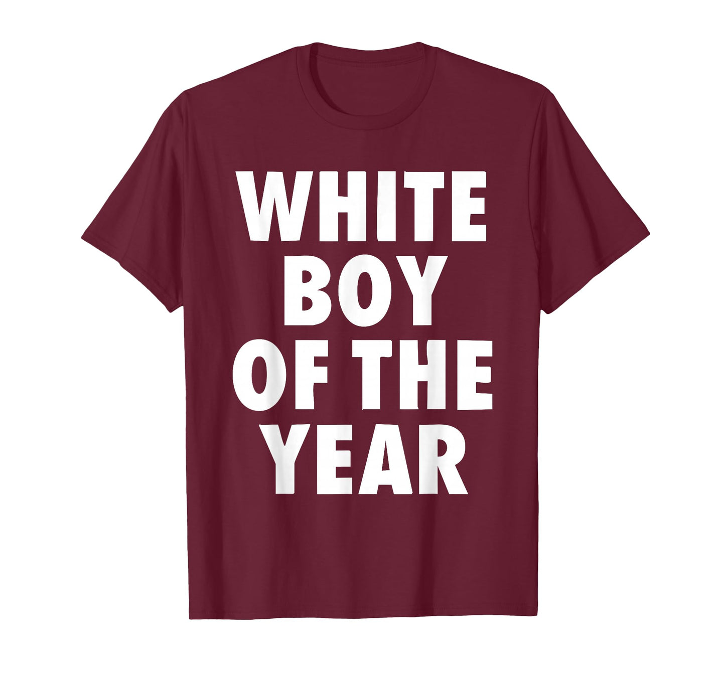 White Boy of The Year for Men Boys Kids Funny Graphic T-Shirt