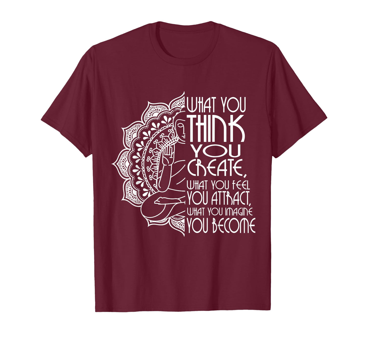 Law Of Attraction Spiritual Buddha Meditation Gifts Men Yoga T-Shirt