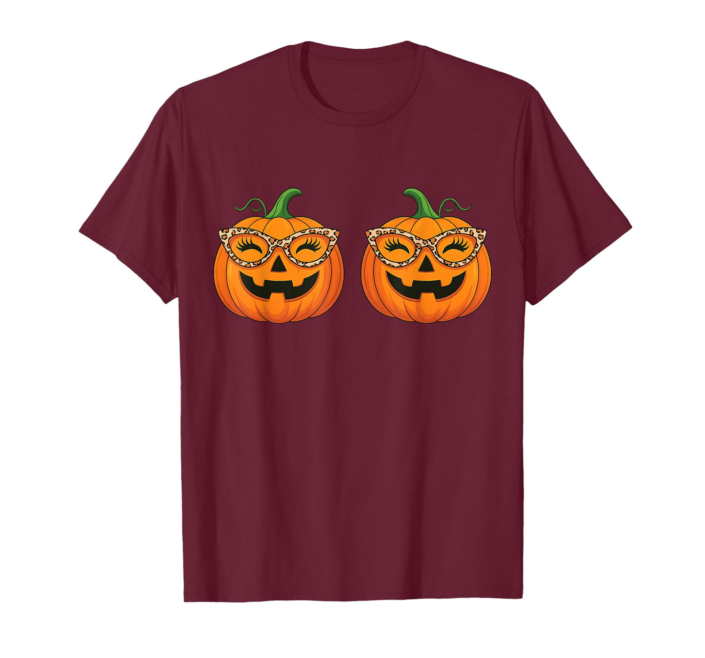 Just Here For The Pumpkins Funny Halloween Couple Women Men T-Shirt