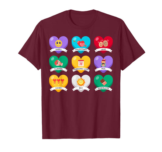 SPED Teacher Valentine Candy Heart Conversation SLP AAC PCS T-Shirt